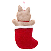 Fair Trade Cat Ornament for Eco Christmas Décor Shot From The back