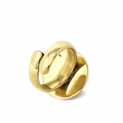 sustainable adjustable brass dome ring fair trade accessory
