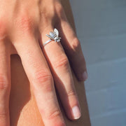 artisan handmade honeybee motif brass ring ethical jewelry