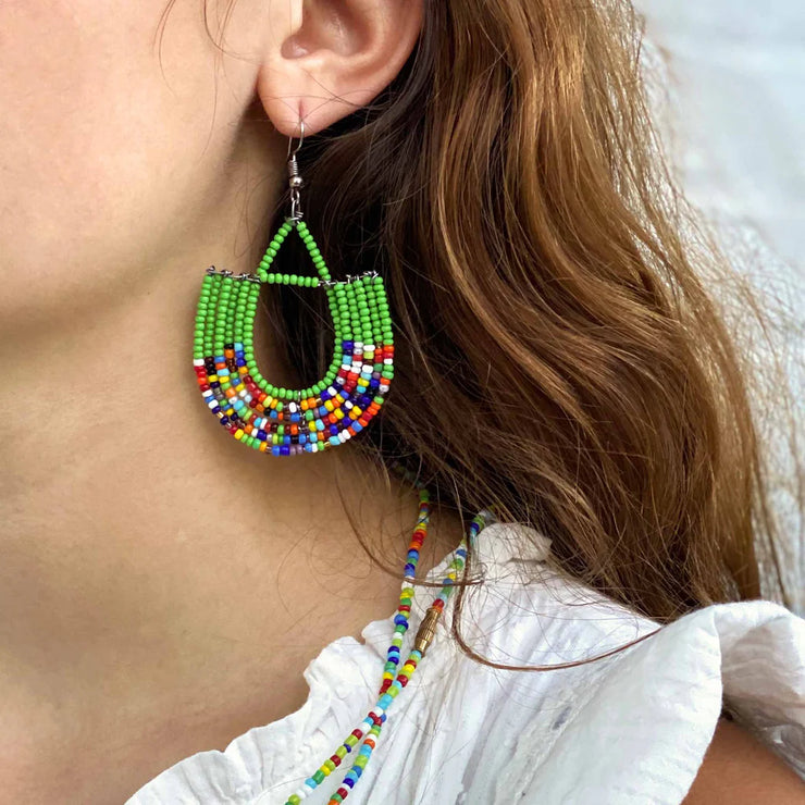 color-spirits maasai bead basket earrings one stop hippy shop