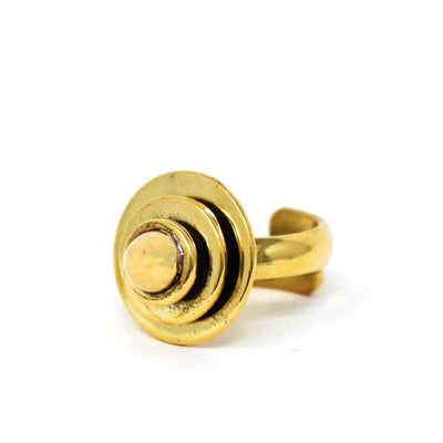 golden dome adjustable brass ring one stop hippy shop
