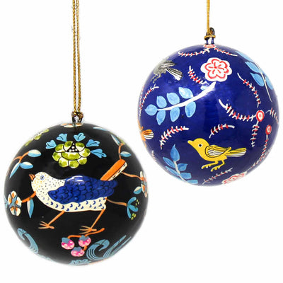 Hand-Painted Papier-Mâché Ornaments | Indian Folk Art Décor