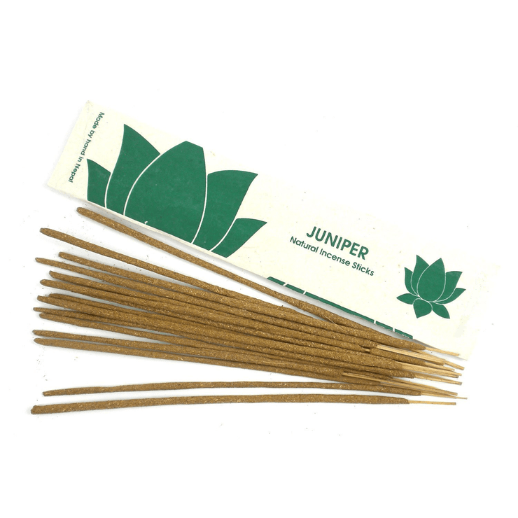 Incense - Juniper - Fair Trade - Handmade Amber incense sticks in eco-friendly Lokta paper sleeve – fair trade from Nepal & Thailand.
