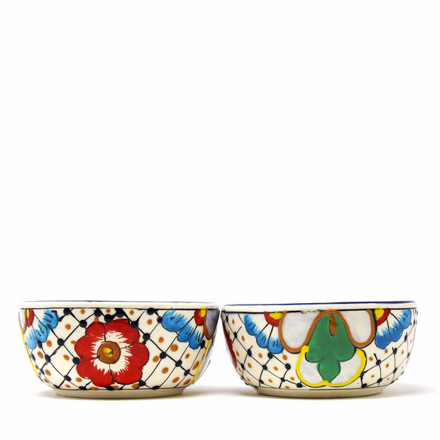 Set of Mexican art bowls, decorative and functional dinnerware fair trade 