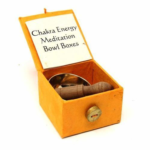 Fair trade Tibetan style mini meditation bowl with cushion and striker