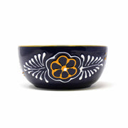 Close-up of ink pottery bowls – handcrafted ceramic dinnerware set