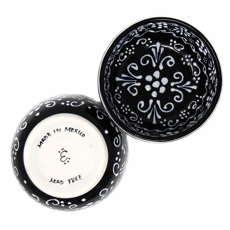 Bowl Set Handmade Fair Trade No.1 Black And White Design